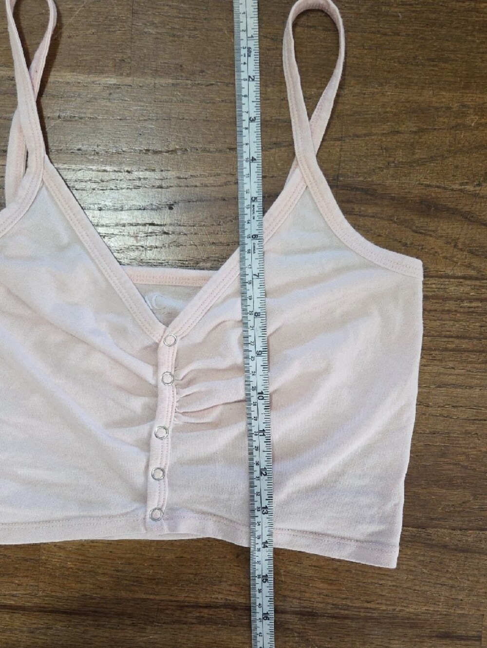 PacCares Ruched Button-Front Tank Top - Picture 4 of 6